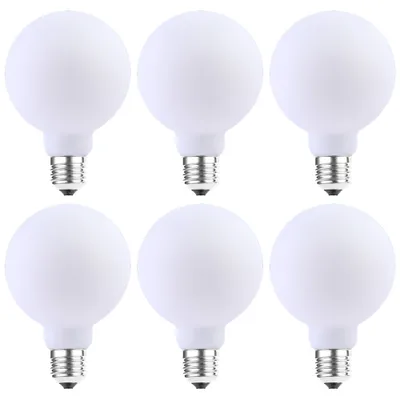 Produktbild von 6 x LED Filament Leuchtmittel G95 Globe 12W = 100W E27 opal 1521lm warmweiß 2700K