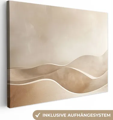 Obrázok produktu pre MuchoWow® - Plátno - Béžové - Príroda - Abstraktné - Moderné, nástenná maľba, nástenné dekorácie obrazy obývacia izba, 80x60cm