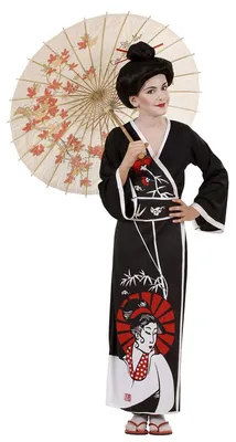Geisha-Kostüm für Kinder, Kimono, Karneval, Gr. 158