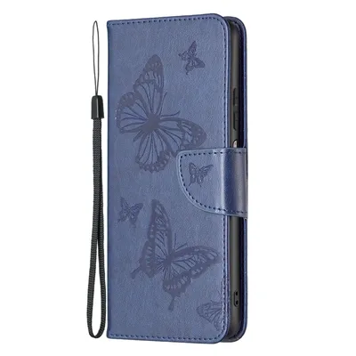 Image de Coque König Design compatible avec Xiaomi Redmi Note 11 / Note 11S (version internationale), en simili cuir, pour téléphone portable - Étui de téléphone bleu