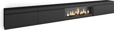 Immagine prodotto di COZY Mobile TV Soggiorno, 368x35x45cm, Camino elettrico XXL, Nero