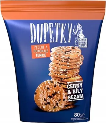 Obrázek produktu pro Dupetky talarki s černým a bílým sezamem 80 g