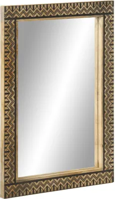 Produktbild von Badspiegel 50x70 cm Massivholz Mango und Glas