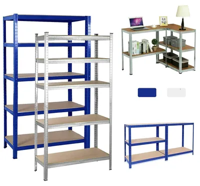 Immagine prodotto di Scaffale portante a 5 ripiani, in metallo zincato, dimensioni 180 x 90 x 40 cm, capacità fino a 875 kg