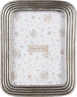 Image de Clayre & Eef Cadre photo 10x15 cm couleur argent Plastique