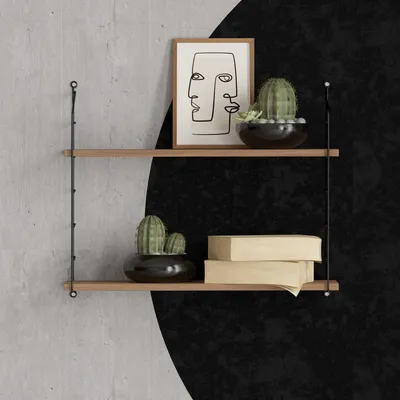 Produktbild von Skye Decor, Armoni 2'li - Walnut, Wandregale, Nussbaum, 72 x 58 x 20 cm