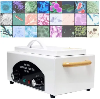 Image de Stérilisateur cosmétique Stérilisateur à air chaud 1,9L Stérilisateur à air chaud pour tatouage Désinfection pédicure ongle bit studio Appareil de stérilisation Armoire de désinfection 300W