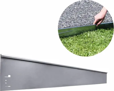 Produktbild von Rasenkante Abschlussstück 13,5cm x 113cm | Rasenkanten | Beeteinfassung | Beetumrandung | Beetbegrenzungen, Color-GS: ohne Farbe