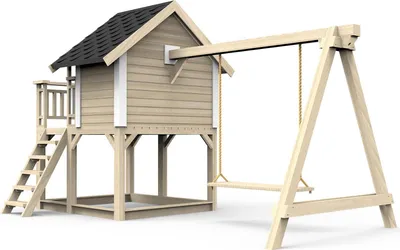 Immagine prodotto di Parco giochi per bambini Casa per bambini Altalena in legno Scivolo JVmoebel