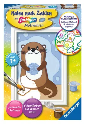 Immagine prodotto di Ravensburger CreArt 20291 - Lontra allegra - Pittura numerica per bambini dai 7 anni in su 20291