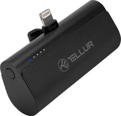 Zdjęcie produktu dla Tellur PD203 Powerbank 5000 mAh, QC3.0 18 W + PD20 W, Lightning, Schwarz