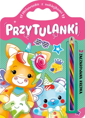 Imagen del producto de Malowanka z naklejkami Przytulanki + zaczarowana kredka / Aksjomat