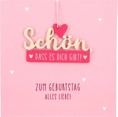 Produktbild von Depesche Klappkarte mit Anhänger : Schön, dass es dich gibt! Zum Geburtstag Karte mit Anhänger: Schön, dass es dich gibt! Zum Geburtstag