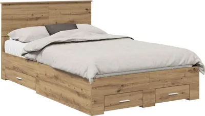 Immagine prodotto di vidaXL Artisan struttura letto in rovere 120 x 190 cm materiale a base di legno