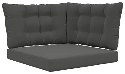 Produktbild von vidaXL Sofakissen für draußen 3 pcs Anthrazit Polyester
