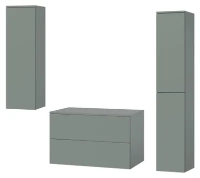 Produktbild von Badezimmerset 3-Teilig: Unterschrank + 2 Hochschränke Color Aloe (2S 80 + 1D 100 + 2D160)
