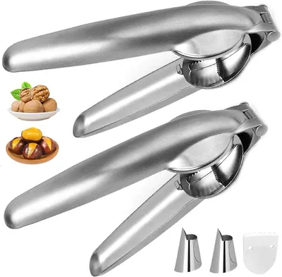 Produktbild von Kastanienklammern aus Edelstahl, multifunktionaler Schäler für Haselnüsse und Kastanien, Nussschneider/-öffner
