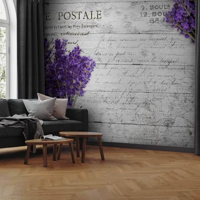 Produktbild von Vlies Fototapete - Lavender postcard 150x105 cm Blumen b-A-0156-a-a