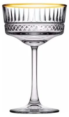 Produktbild von Pasabahce Champagner Glaser Elysia - gold - 4x - 260 ml - Kristallglas - Coupe Glaser