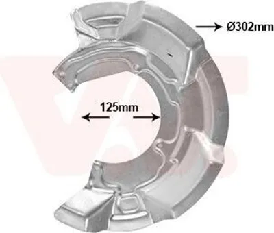 Produktbild von VAN WEZEL Spritzblech Bremsscheibe für MINI Schrägheck (R56) Vorne Rechts 0506372 Ankerblech