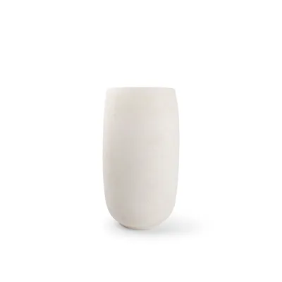 Obrázek produktu pro Váza Dekorativní váza Stolní váza Váza na květiny SALT & PEPPER BULLET Váza bílá 24x42 cm HOMLA