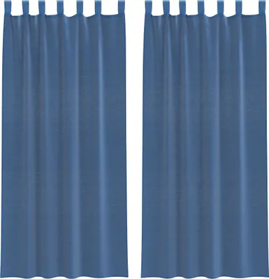 Produktbild von vidaXL Voile Vorhänge mit Schlaufen 2 Stk. Königsblau 140x225 cm