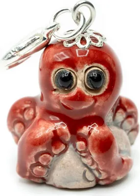 Produktbild von Oktopus Charm Miniblings Anhänger Krake Tintenfisch Keramik Meer Handarbeit