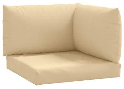 Produktbild von vidaXL Palettenkissen 3-tlg. Melange Beige Stoff