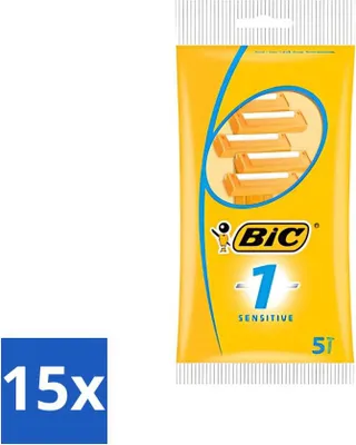 Produktbild von Bic – Rasierklingen – Sensitive – Einzelklinge – Einwegklingen – 5 Rasierklingen - Vorteilspack - 15 Stücke