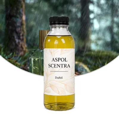 Produktbild von Aspol Scentra Waldregen UFIREADY Duftöl für Kerzen und Diffusoren 500 ml, KI-generiertes Bild