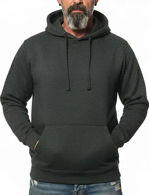 Produktbild von ROCK-IT Apparel Herren Hoodie Kapuzenpullover für Freizeit & Sport, Heavy Hoodie L Dark Heather Grau
