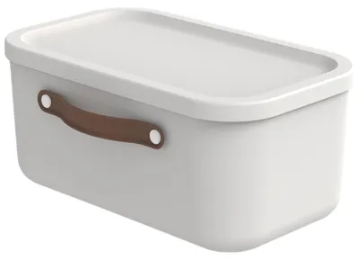 Produktbild von Rotho Maloja Aufbewahrungsbox mit Deckel 12 L stapelbare Kunststoffbox Weiß
