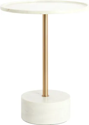 Immagine prodotto di Tavolino da casa Light & Living CIVITA in pietra con marmo e bronzo antico - Ø41x53 cm