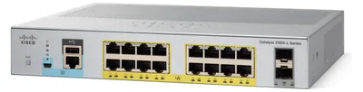Image de Cisco Catalyst 2960L-16PS-LL, administrable, L2, Gigabit Ethernet (10/100/1000), prise en charge de l'alimentation par Ethernet (PoE), montage en rack, 1U