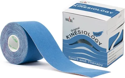 Produktbild von Nasara Kinesiologie Tape 5 cm x 5 m : mittelblau Farbe: mittelblau