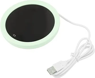 Produktbild von Elektrisches 10 -W -Tassenwärmer, Kaffeeheizungsteller, USB -Digitaldisplay, Schwerkraftschalter, 55 -Grad -Milchplatte Bürohaus (grün)