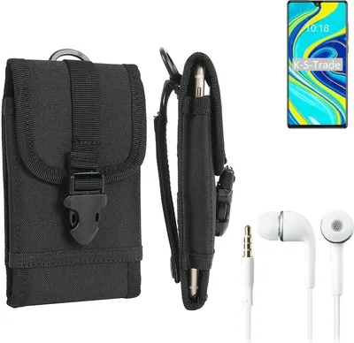 Produktbild von K-S-Trade Holster Schutz Hülle kompatibel mit Cubot P40 Gürteltasche Handy Hülle Tasche outdoor Seitentasche schwarz 1x + Kopfhörer