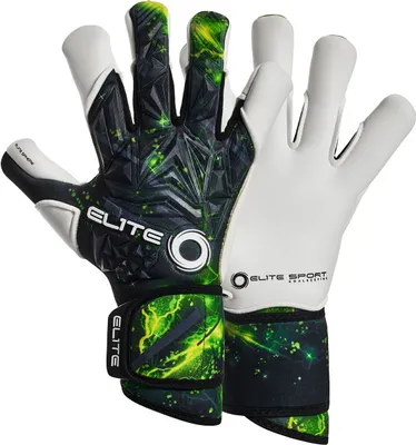 Productafbeelding van Elite Sport Nova Keepershandschoenen - Groen / Zwart / Wit | Maat: 11