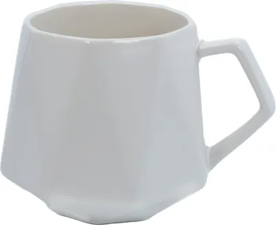 Immagine prodotto di Tazza da caffè Intirilife in bianco con capacità di 350 ml - 13 x 10,5 x 9,2 cm - Tazza da tè con manico Tazza da bere per caffè, tè, latte, cacao e molto altro ancora