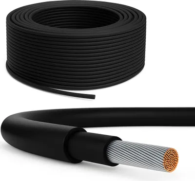 Produktbild von PremiumX Solarkabel 50m 6mm² Schwarz Photovoltailk PV Kabel Solarleitung inkl. 0% MwSt.
