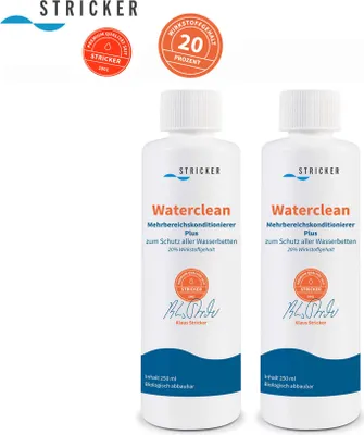 Produktbild von 2x Waterclean Konditionierer Plus 250 ml Wasserbetten Stricker Chemie Wasserbett