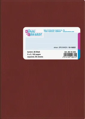 Produktbild von K&E Geschäftsbuch A6 kariert 96 Blatt flexibel 8616242