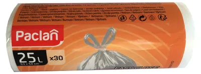 Productafbeelding van Paclan vuilniszakken met handgreep, 30 x 25 liter