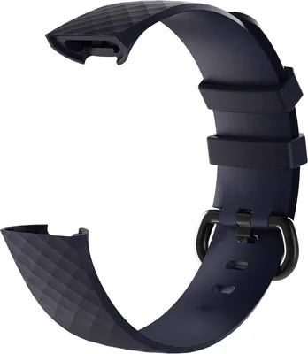 Zdjęcie produktu dla Go Go Gadget – Silikonowy pasek do zegarka – kompatybilny z FitBit Charge 3 – mały – ciemnoniebieski
