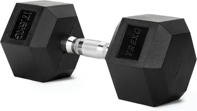 Produktbild von Hantelsätze, 2,5 kg - 35 kg, hexagonale Gummigießereisen für das Krafttraining zu Hause