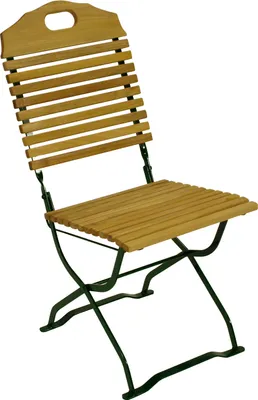 Produktbild von DEGAO Klappstuhl Gartenstuhl Stuhl im Kurgartendesign BAD TÖLZ, Flachstahl grün + Holz Robinie, klappbar, 2 Stück