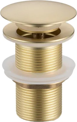 Produktbild von Korek umywalkowy mosiężny Klik Klak model A bez przelewu - Brushed Gold