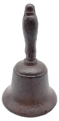 Produktbild von B&S Handglocke antik Rost aus Gusseisen 14 cm