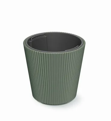 Zdjęcie produktu dla Prosperplast s.r.o. Doniczka z wkładem MILLY ciemnozielona 23,8 cm