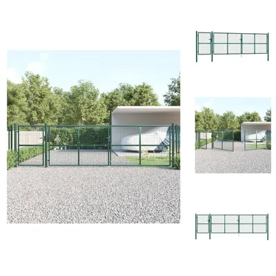 Obrázok produktu pre vidaXL Sieťová záhradná brána zelená 500x175 cm Pozinkovaná oceľ - Záhradné brány